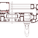 Perfil de aluminio con Rotura de Puente Térmico, alto aislamiento y diseño eficiente para ventanas correderas.